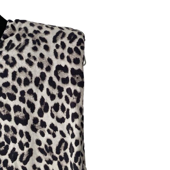 Alice + Olivia Braxton Animal Print stop size medium Black Cream - Picture 5 of 9